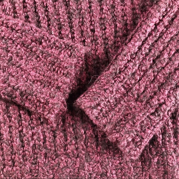 THEORY WOMENS ALPACA SWEATER BURGUNDY WINE S - Picture 14 of 15